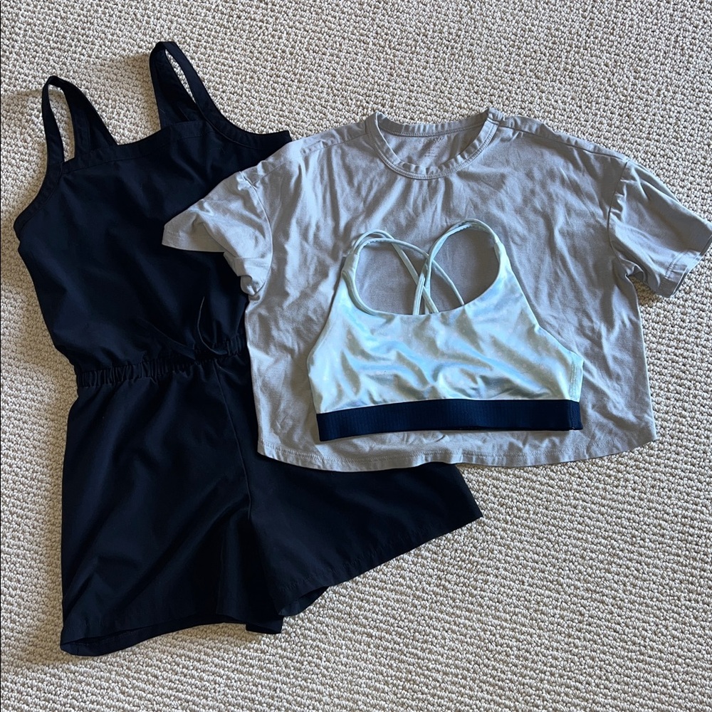 All in Motion Black Romper Bundle